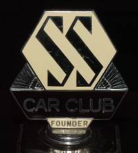 An SS Car Club Founders badge